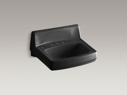 Kohler GreenwichE 20-3/4'' x 18-1/4'' wall-mount/concealed arm carrier bathroom sink with 4'' centerset faucet holes, no overflow and left-hand soap dispenser hole - White - image 4