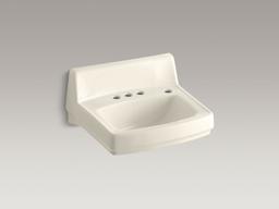 Kohler GreenwichE 20-3/4'' x 18-1/4'' wall-mount/concealed arm carrier bathroom sink with 4'' centerset faucet holes, no overflow and right-hand soap dispenser hole - White - image 3