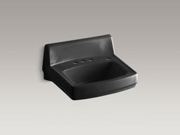 Kohler GreenwichE 20-3/4'' x 18-1/4'' wall-mount/concealed arm carrier bathroom sink with 4'' centerset faucet holes, no overflow and right-hand soap dispenser hole - White - image 4