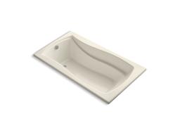 Kohler Mariposa 66'' x 35-7/8'' drop-in bath with end drain - Dune - image 2