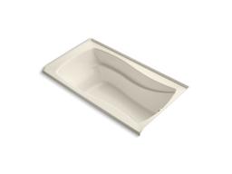 Kohler Mariposa 66'' x 35-7/8'' alcove bath with integral flange and right-hand drain - Biscuit - image 2