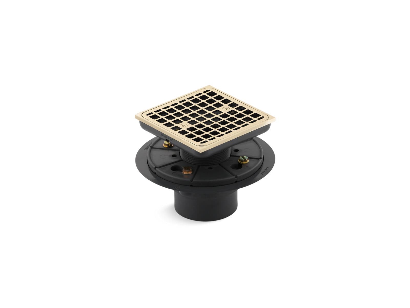 Kohler Clearflo Square design tile-in shower drain - Vibrant French Gold by Kohler