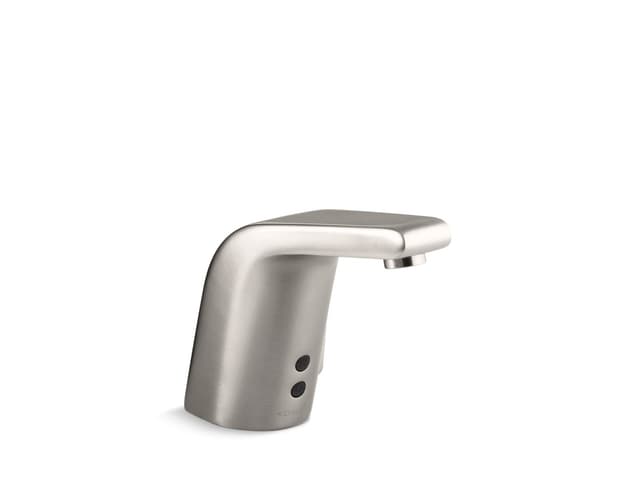 Kohler Sculpted Touchless single-hole lavatory faucet with InsightE sensor technology and temperature mixer, HES-powered, 0.5 gpm - Vibrant Stainless