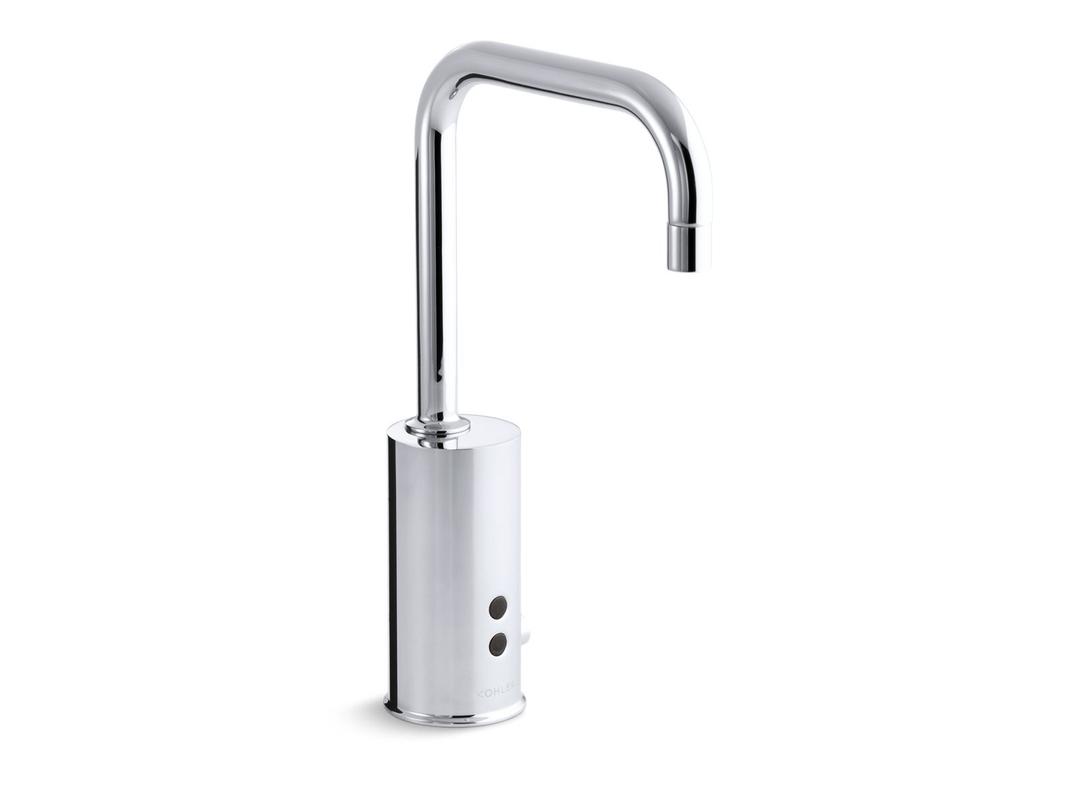 Kohler Gooseneck Touchless single-hole lavatory faucet with InsightE sensor technology and temperature mixer, AC-powered, 0.5 gpm - Polished Chrome by Kohler
