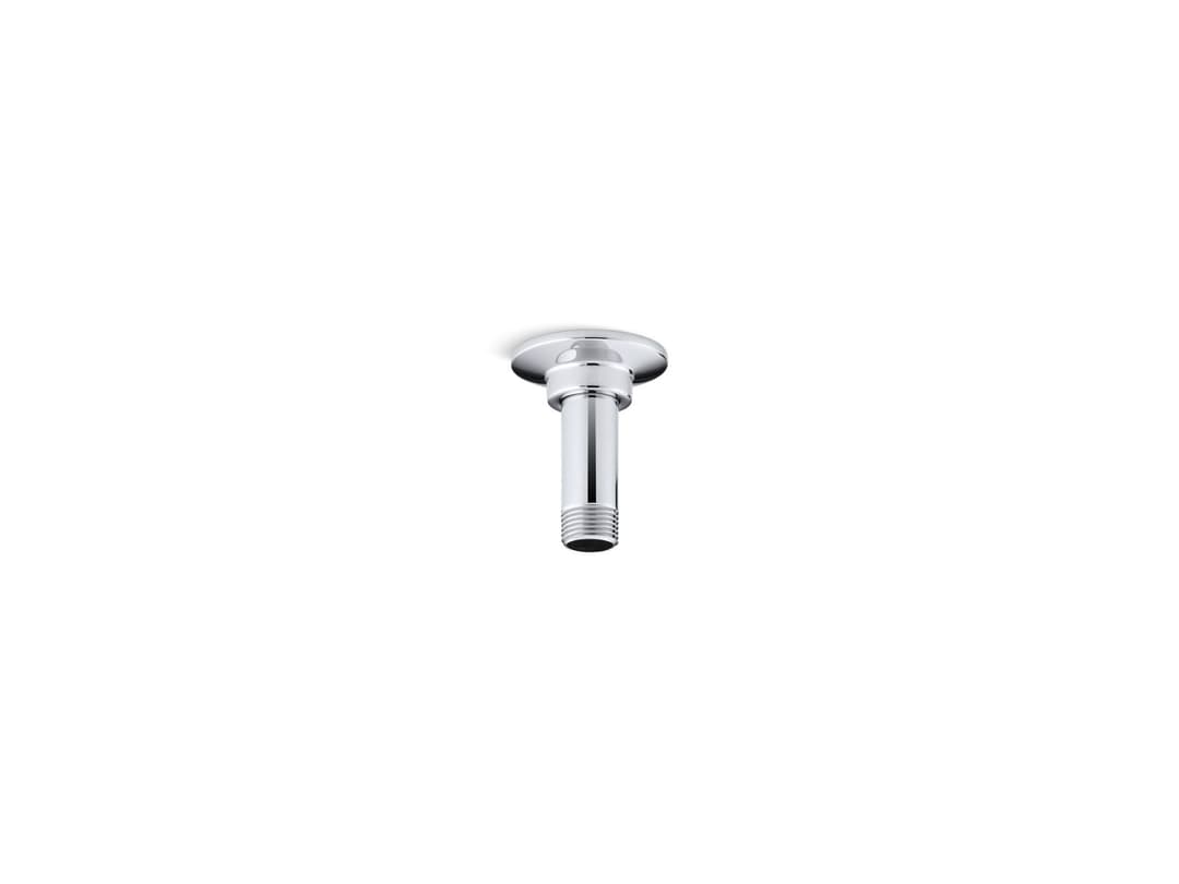 Kohler 3'' ceiling-mount single-function rainhead arm and flange - Polished Chrome by Kohler