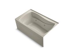 Kohler Mariposa 60'' x 36'' alcove whirlpool with integral apron, integral flange, right-hand drain and heater - Biscuit - image 4