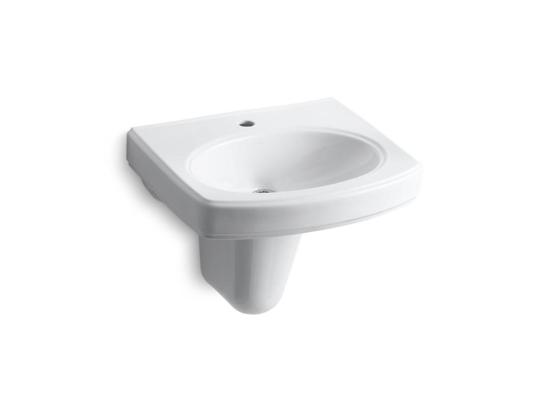 Kohler Pinoir 22'' oval wall-mount bathroom sink - White by Kohler