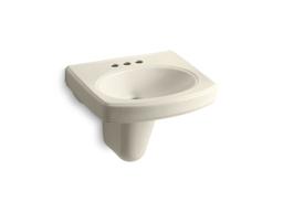 Kohler Pinoir 22'' oval wall-mount bathroom sink with glazed underside - White - image 3