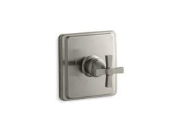 Kohler Pinstripe Pure Rite-Temp valve trim with cross handle - Polished Chrome - image 2