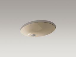 Caxton 21-1/4'' oval undermount bathroom sink with glazed underside, no overflow - White - image 2