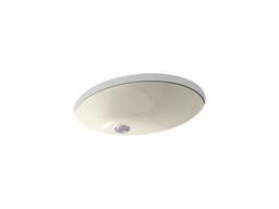 Caxton 21-1/4'' oval undermount bathroom sink with glazed underside, no overflow - White - image 3