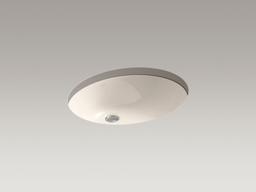 Caxton 21-1/4'' oval undermount bathroom sink with glazed underside, no overflow - White - image 4