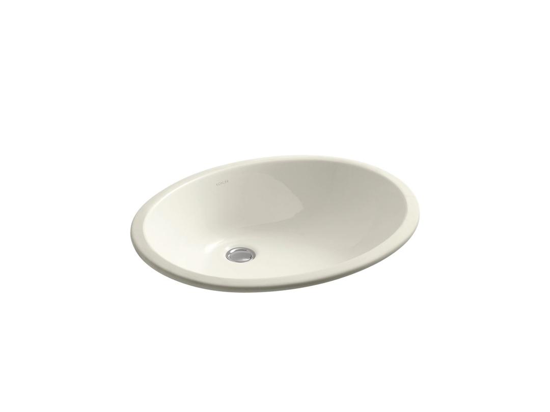 Kohler Caxton 21-1/4'' oval undermount bathroom sink - Biscuit by Kohler