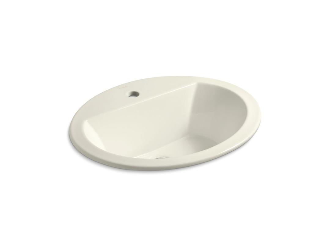 Kohler Bryant 20-1/4'' oval drop-in bathroom sink - Biscuit by Kohler