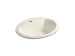 Kohler Bryant 20-1/4'' oval drop-in bathroom sink - Biscuit - image 1