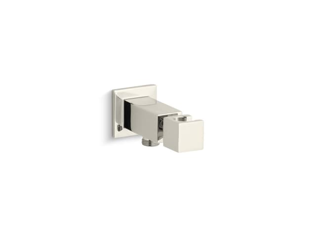Kohler Loure Wall-mount handshower holder with supply elbow - Vibrant Polished Nickel