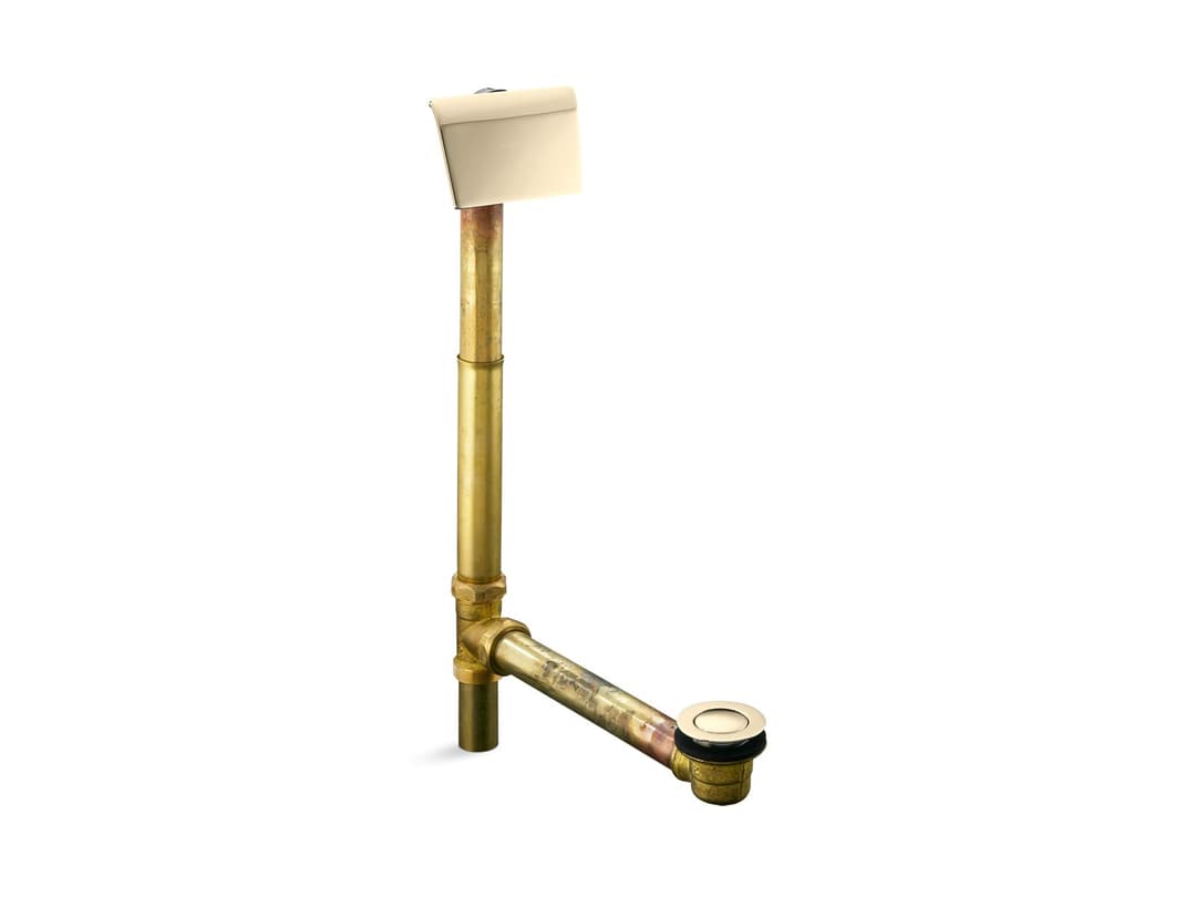 Kohler Tea-for-Two 1-1/2'' contoured pop-up drain and overflow for above- or through-the-floor installation - Vibrant French Gold by Kohler