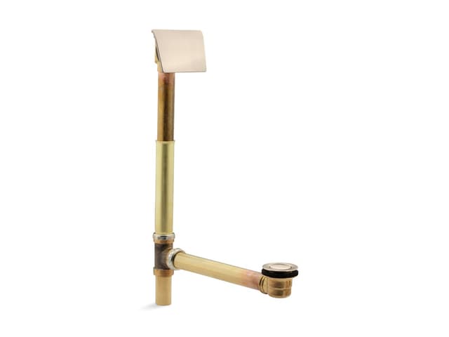 Kohler Tea-for-Two 1-1/2'' contoured pop-up drain and overflow for above- or through-the-floor installation - Vibrant Brushed Bronze