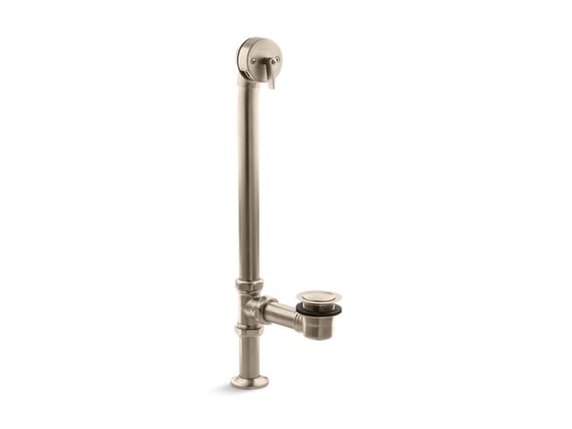 Kohler Artifacts 1-1/2'' pop-up bath drain for above- and through-the-floor freestanding bath installations - Vibrant Brushed Bronze
