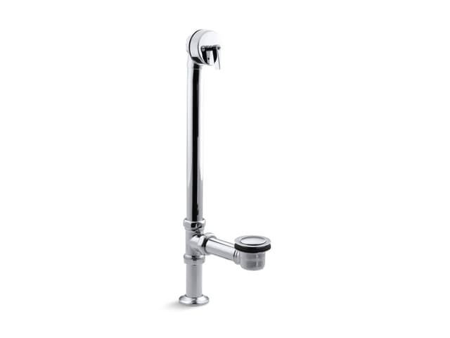 Kohler Artifacts 1-1/2'' pop-up bath drain for above- and through-the-floor freestanding bath installations - Polished Chrome