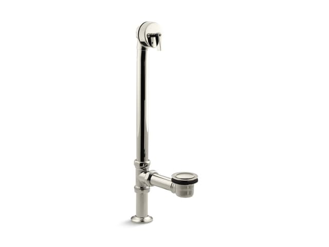 Kohler Artifacts 1-1/2'' pop-up bath drain for above- and through-the-floor freestanding bath installations - Vibrant Polished Nickel