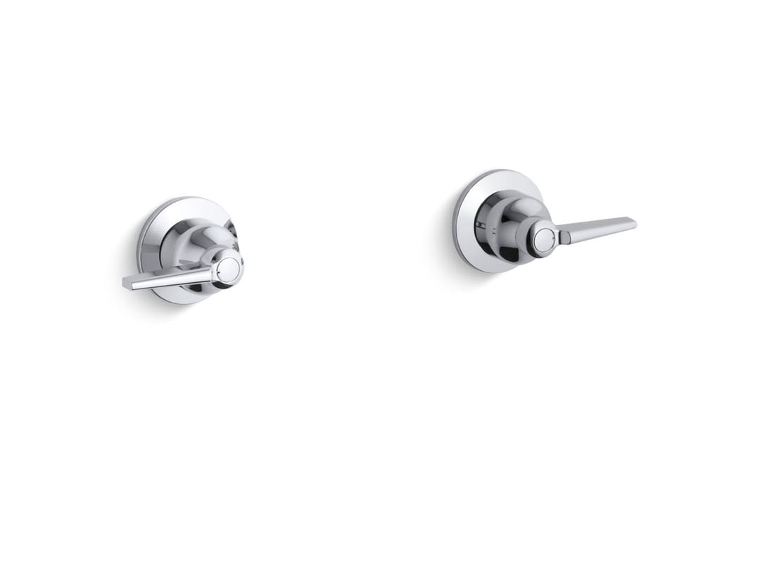 Kohler Triton Wall-mount valve trim with lever handles, requires valve - Polished Chrome by Kohler