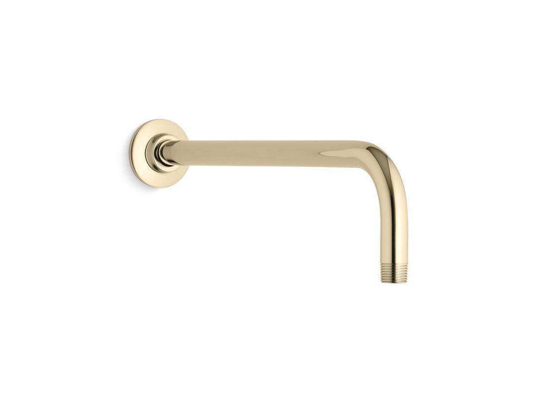 Kohler Wall-mount rainhead arm and flange - Vibrant French Gold by Kohler