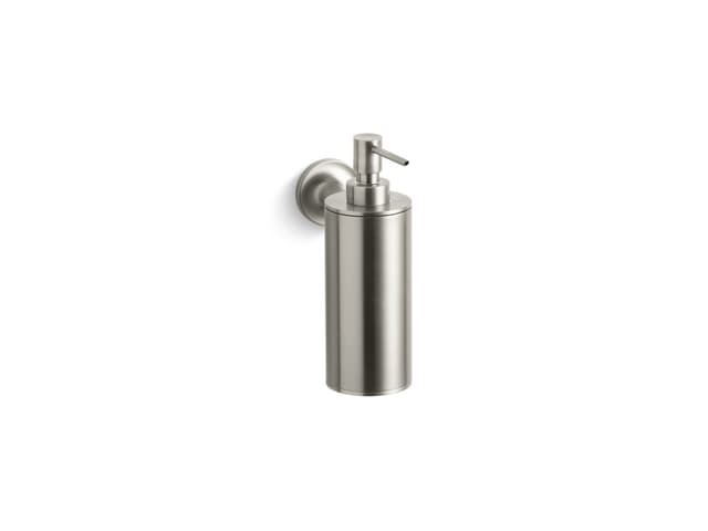 Kohler Purist Wall-mount soap/lotion dispenser - Vibrant Brushed Nickel