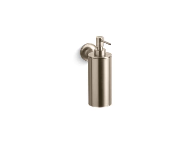 Kohler Purist Wall-mount soap/lotion dispenser - Vibrant Brushed Bronze