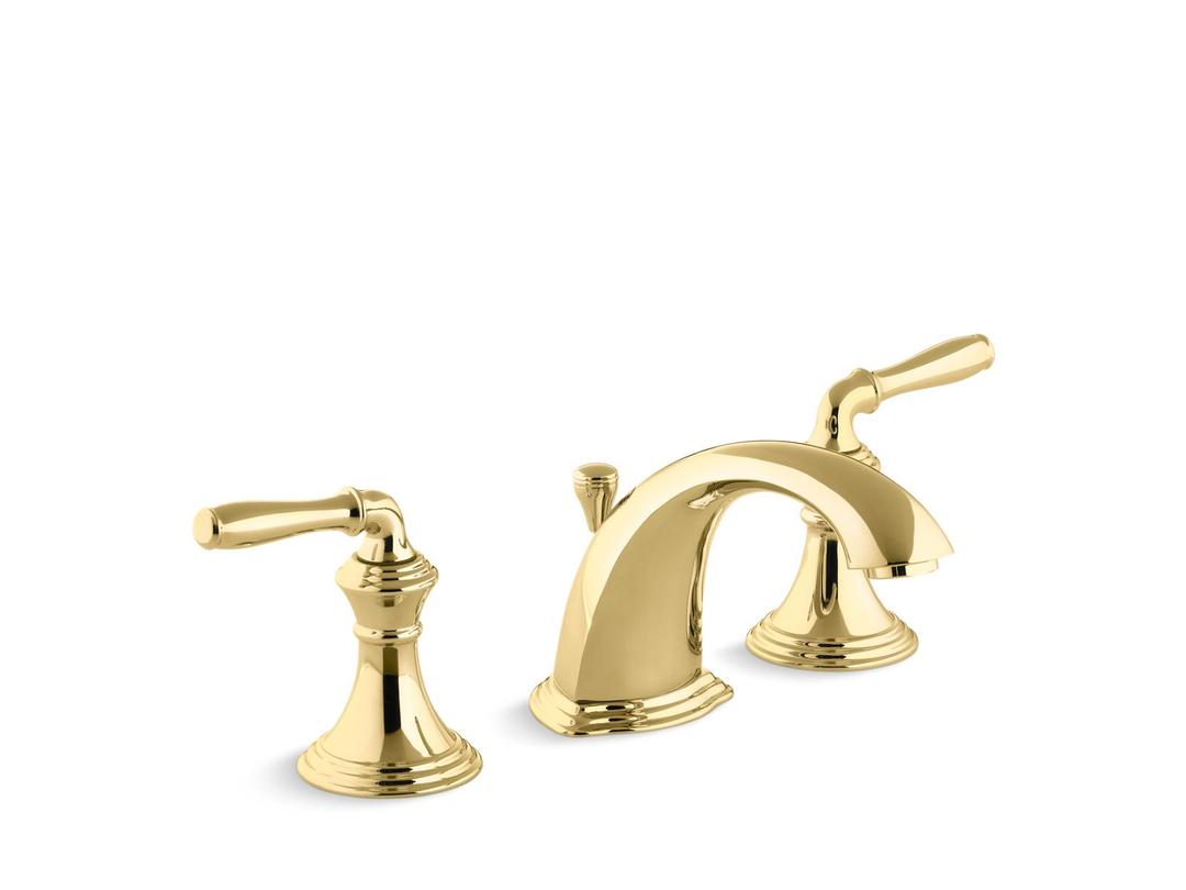 Kohler | Devonshire | Widespread Bathroom Sink Faucet - Vibrant Polished Brass by Kohler