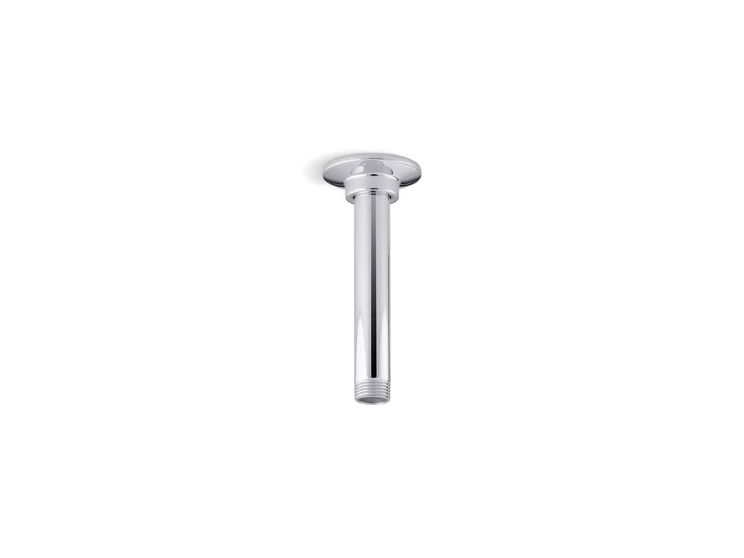 Kohler 6'' ceiling-mount single-function rainhead arm and flange - Polished Chrome by Kohler