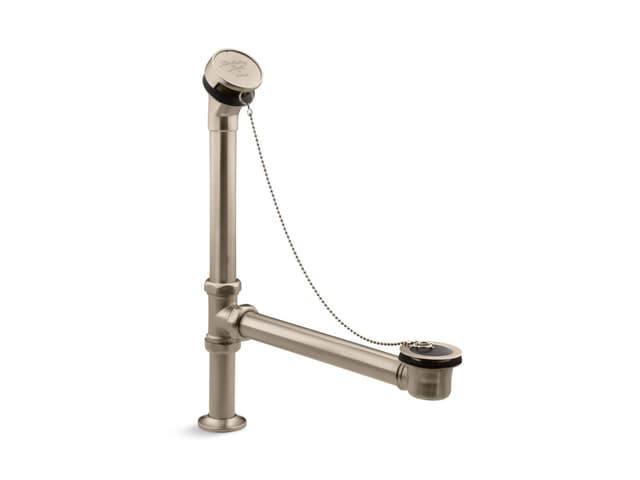 Kohler AntiqueE Bath drain, chain and rubber stopper - Vibrant Brushed Bronze