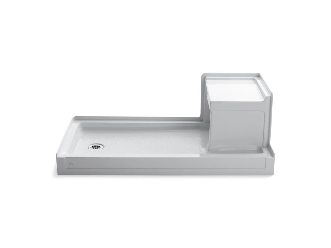 Kohler Tresham 60'' x 32'' alcove shower base, left drain - White by Kohler