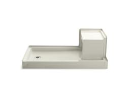 Kohler Tresham 60'' x 32'' alcove shower base, left drain - Biscuit - image 1
