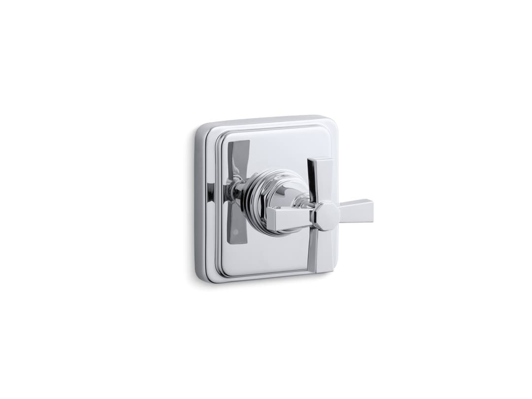 Kohler Pinstripe Pure MasterShower transfer valve trim cross handle - Polished Chrome by Kohler