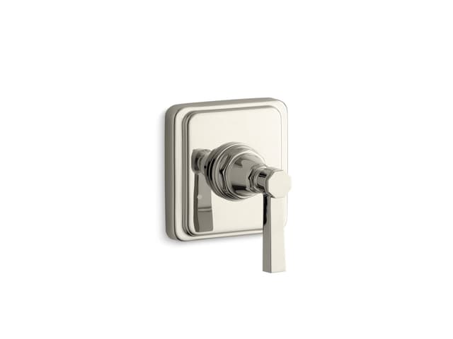 Kohler Pinstripe Pure MasterShower transfer valve trim lever handle - Vibrant Polished Nickel