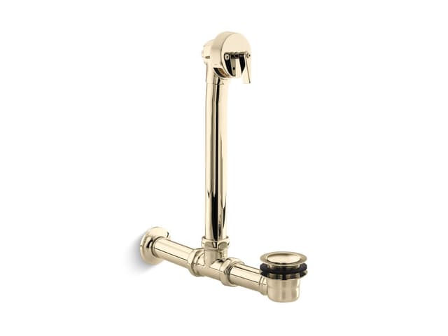 Kohler Iron Works Exposed bath drain for above-the-floor installation - Vibrant French Gold