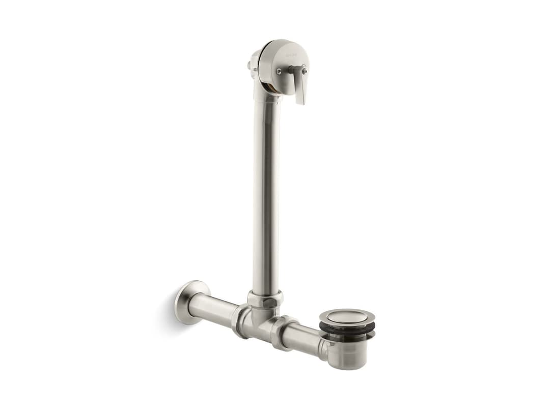 Kohler Iron Works Exposed bath drain for above-the-floor installation - Vibrant Brushed Nickel by Kohler