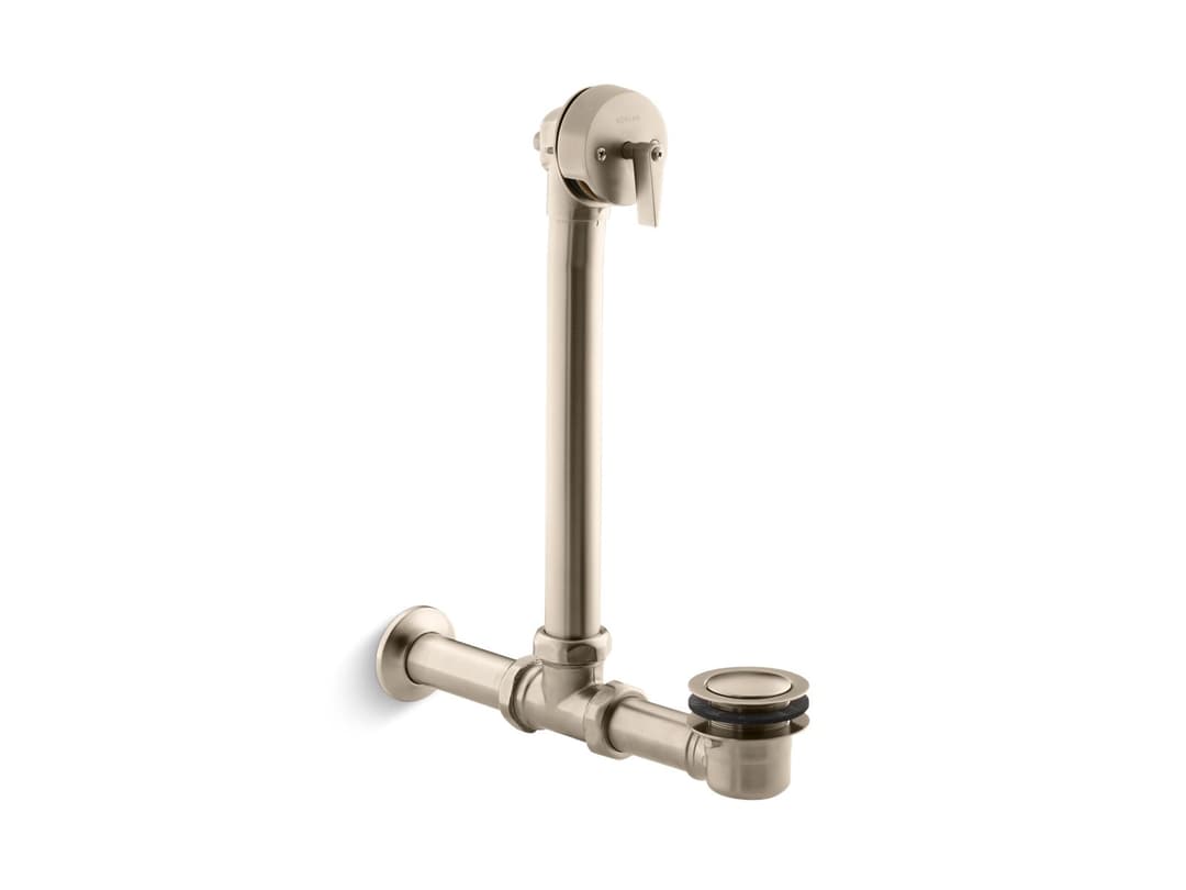 Kohler Iron Works Exposed bath drain for above-the-floor installation - Vibrant Brushed Bronze by Kohler
