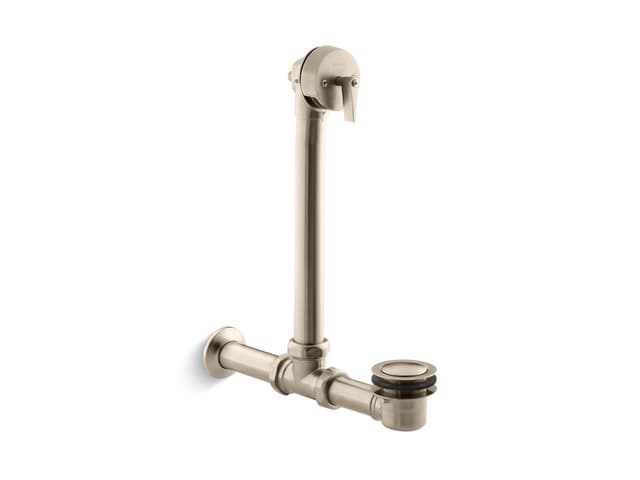 Kohler Iron Works Exposed bath drain for above-the-floor installation - Vibrant Brushed Bronze