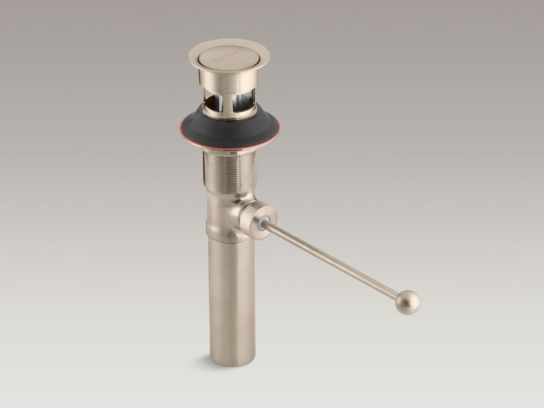 Kohler Premier pop-up drain, exposed, with overflow - Vibrant Brushed Bronze by Kohler