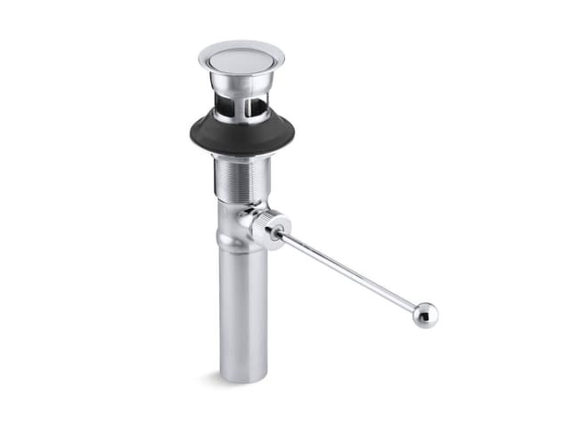 Kohler Premier pop-up drain, exposed, with overflow - Polished Chrome