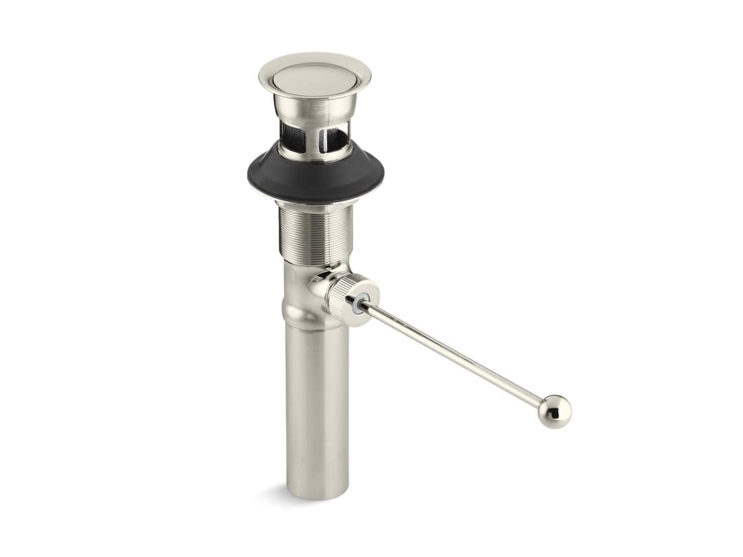 Kohler Premier pop-up drain, exposed, with overflow - Vibrant Polished Nickel by Kohler