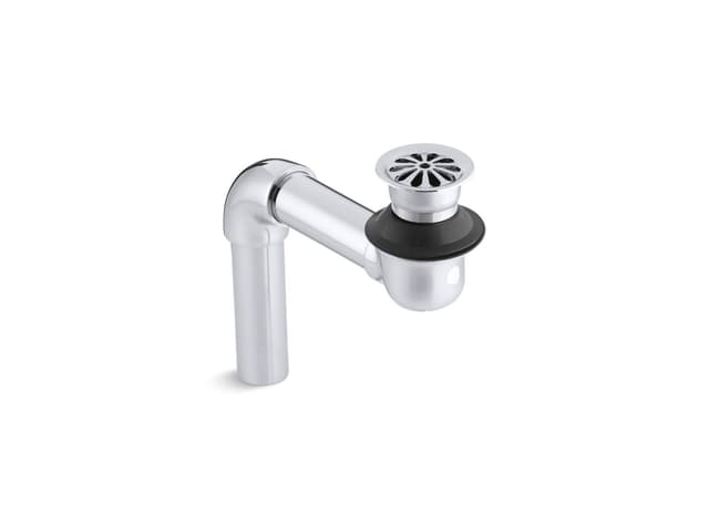 Kohler Bathroom sink offset drain with open strainer - Polished Chrome
