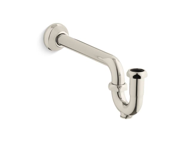 Kohler Adjustable P-trap with long tubing outlet, 1-1/4'' x 1-1/4'' - Vibrant Polished Nickel