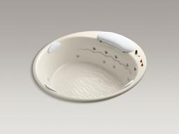Kohler RiverBath 75'' x 75'' drop-in whirlpool with heater without jet trim - White - image 3