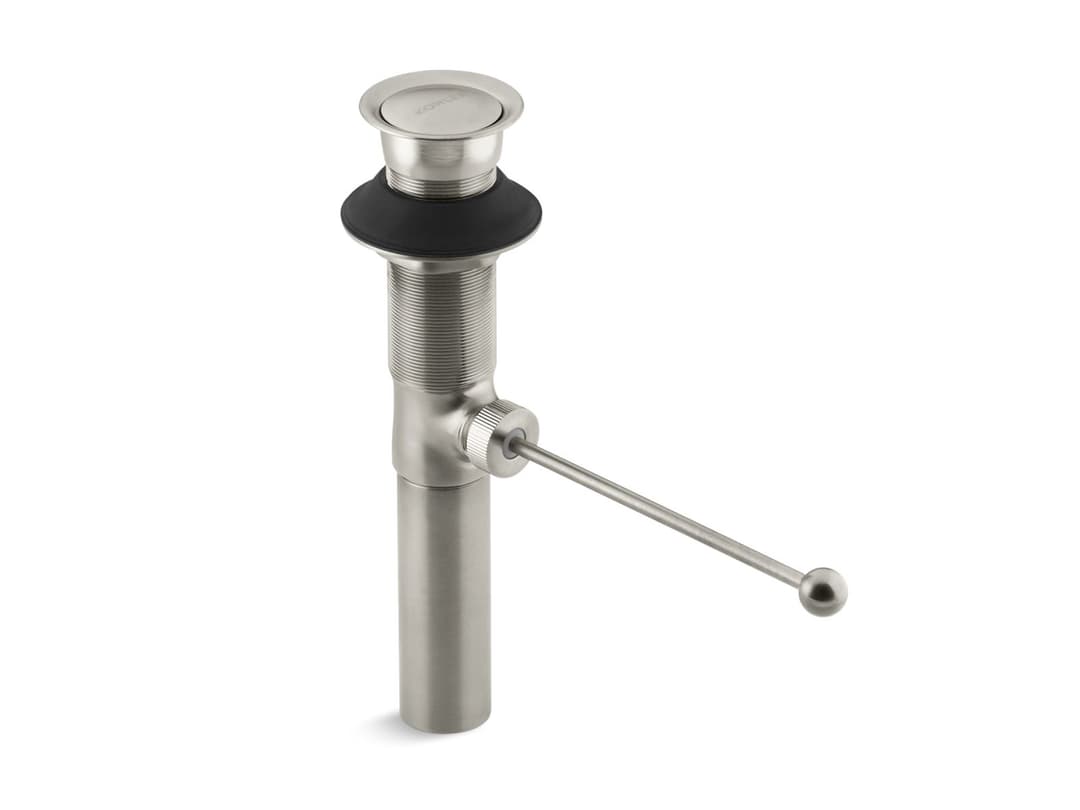 Kohler Premier pop-up drain, exposed, without overflow - Vibrant Brushed Nickel by Kohler