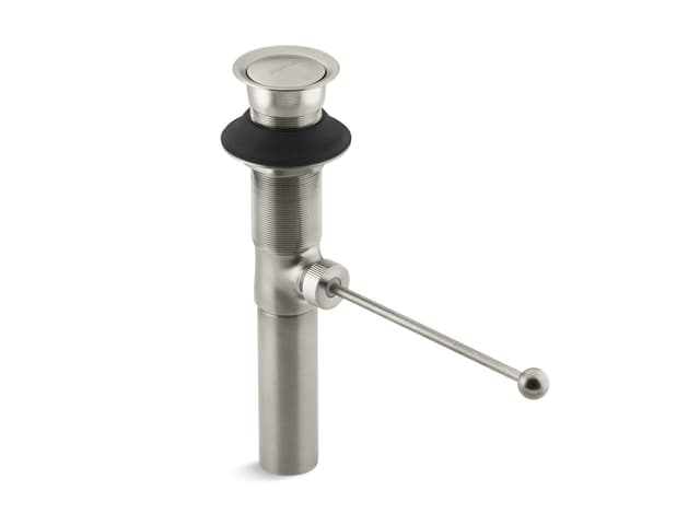 Kohler Premier pop-up drain, exposed, without overflow - Vibrant Brushed Nickel