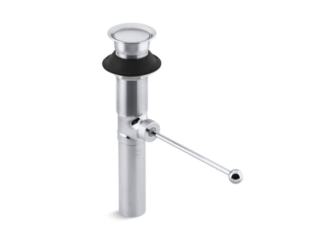Kohler Premier pop-up drain, exposed, without overflow - Polished Chrome