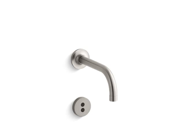 Kohler Purist Wall-mount touchless faucet trim with InsightE technology and 6'' 90-degree spout, requires valve - Vibrant Stainless